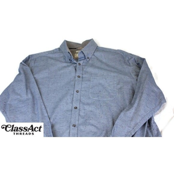 Jos A Bank 1905 Mens Long Sleeve Blue Cotton Tailored Fit Sz XL - Picture 2 of 8